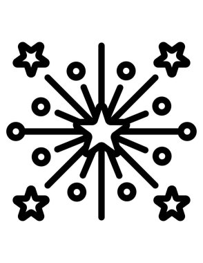 kar Tanesi simgesi vektör çizimi