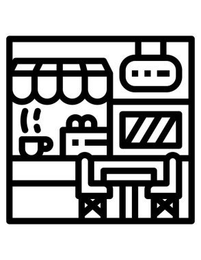 Kafenin modern vektör illüstrasyonu