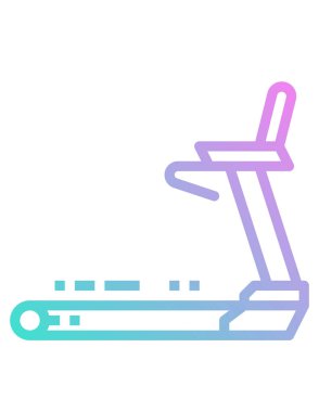 Beyaz arkaplandaki koşu bandının vektör çizimi 