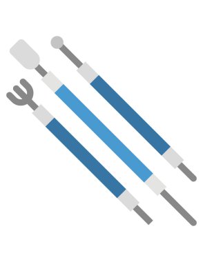 kayak yassı vektör simgesi