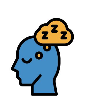 İnsan beyni ikon vektör illüstrasyonu