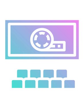 Sinema simgesi, vektör illüstrasyonu 