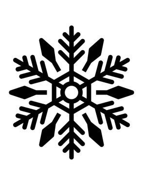 kar Tanesi simgesi vektör çizimi