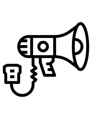 megafon simgesi beyaz arkaplan üzerinde izole 