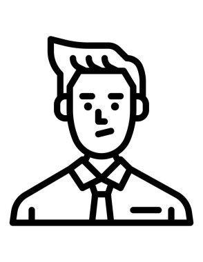 kişi veya avatar, vektör simgesi beyaz üzerinde izole