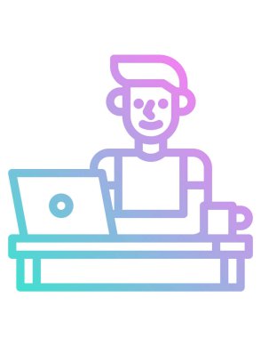 kişi veya avatar, vektör simgesi beyaz üzerinde izole