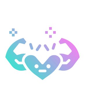 Bir insan kalbi simgesinin vektör illüstrasyonu