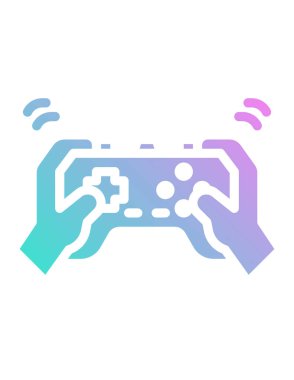 Video oyunu denetleyici simgesi vektör illüstrasyon grafik tasarımı