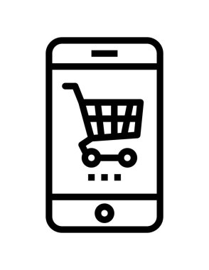 Alışveriş konsepti simgesi, vektör illüstrasyonu 