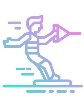 Spor takım elbiseli bir adamın vektör çizimi