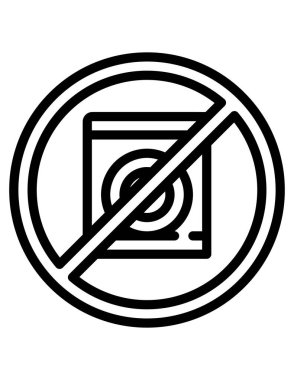 herhangi bir tasarım vektörü çizimi için düz renkli çamaşır makinesi simgesi