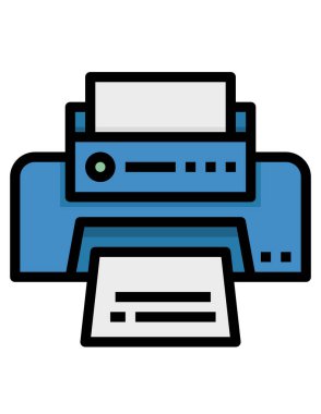 yazıcı vektör simgesi izole edildi