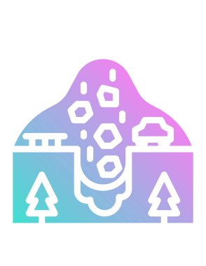 Mavi arkaplanı olan bir Noel ağacının vektör çizimi