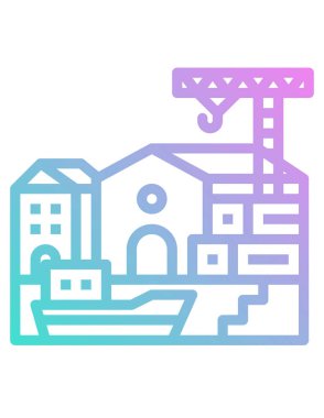 Fabrika inşaatının vektör çizimi