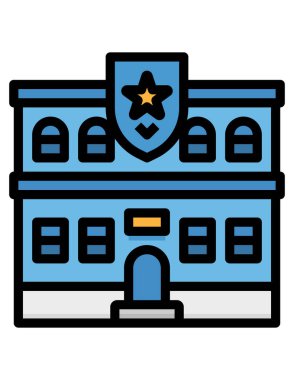 polis hattı vektör simgesi.