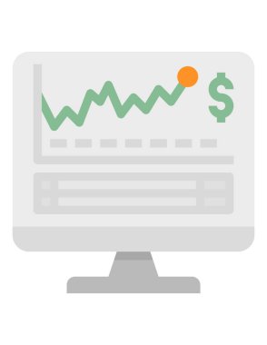 finansal izleme vektör simgesi