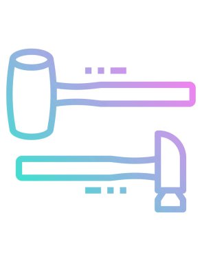 Beyaz arkaplanda düz stil bir tesisat simgesi