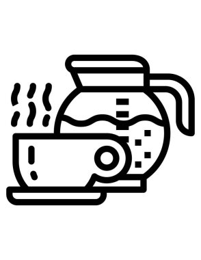 kahve simgesi, vektör illüstrasyonu