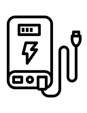 Pil Düz Vektör Simgesi