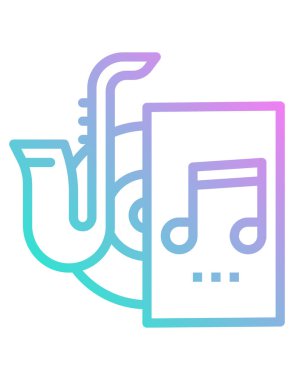 müzik konsepti simgesi, vektör illüstrasyonu