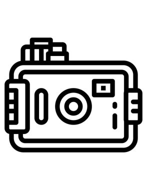 Kamera simgesi. Vektör illüstrasyonu 