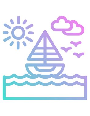 Yat çizgisi vektör simgesi