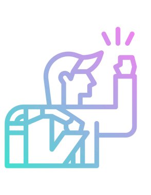 Oğlan simgesinin vektör illüstrasyonu 