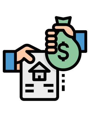 bankacılık ve finans hattı vektör simgesi.