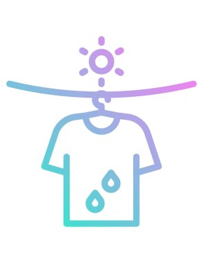 Basit biçimli izole edilmiş vektör illüstrasyonunda t-shirt simgesi