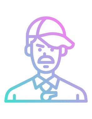 Düz dizaynlı bir iş adamının vektör çizimi