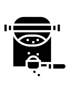 gaz sobası ikon vektör illüstrasyonu