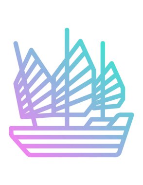 Kargo gemisi simgesinin vektör çizimi