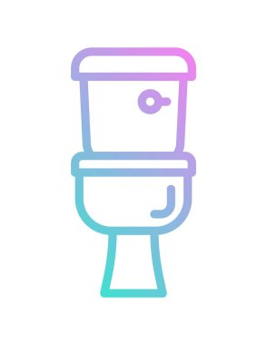 Beyaz arkaplandaki tuvaletin vektör çizimi