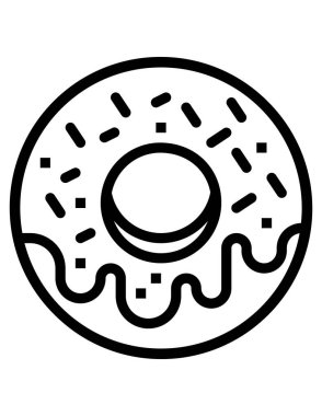 Tatlı simgesi, vektör illüstrasyonu