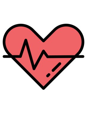 kalp çizgisi vektör simgesi