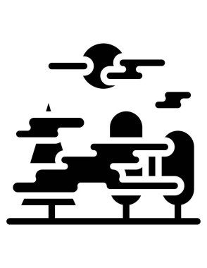 Bir dağ bisikletinin vektör illüstrasyonu