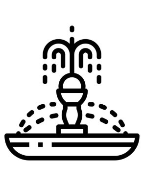 Çeşme simgesi, vektör çizimi