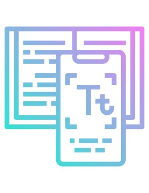 akıllı telefon, vektör üzerinde metin tarama uygulaması 