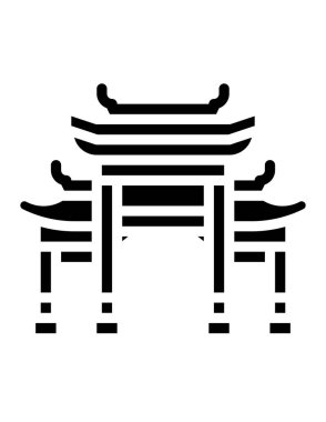 Çin mimari kapısının vektör çizimi