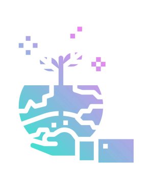 ekoloji konsepti simgesi, vektör illüstrasyonu