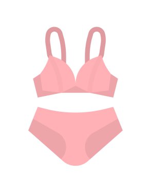 Pembe bikini bikini ikon vektör çizimi