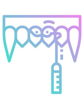 Temizleme diş simgesinin vektör illüstrasyonu