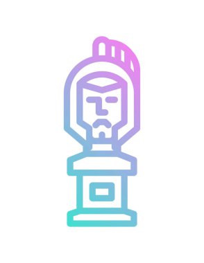 Heykel simgesi. Düz renk tasarımı. vektör illüstrasyonu.