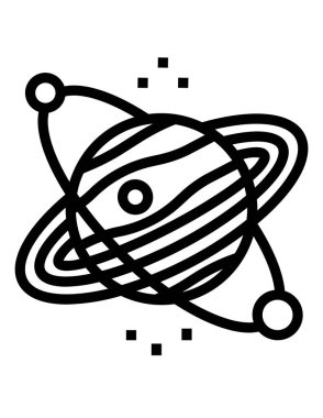 Gezegen simgesi, vektör çizimi