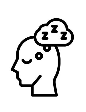 İnsan beyni ikon vektör illüstrasyonu