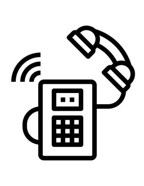 telefon konuşma simgesi, vektör illüstrasyonu