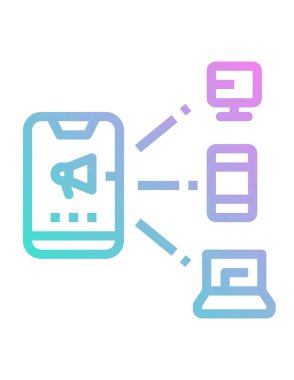 Medya bağlantısının vektör illüstrasyonu