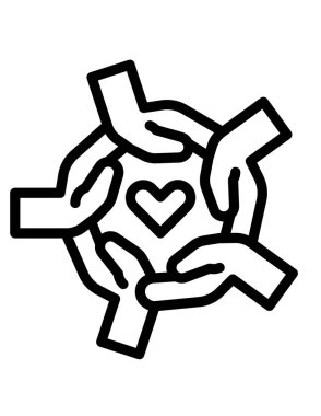 hayır kurumu konsepti simgesi, vektör illüstrasyonu