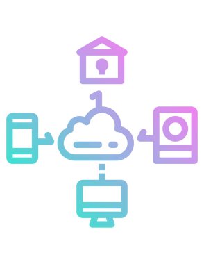 Bulut vektör simgesi. biçim düz semboldür