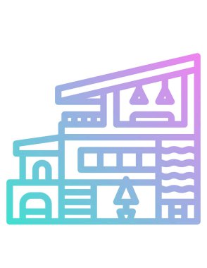 Modern b 'nin vektör illüstrasyonu inşa simgesinden yoksun